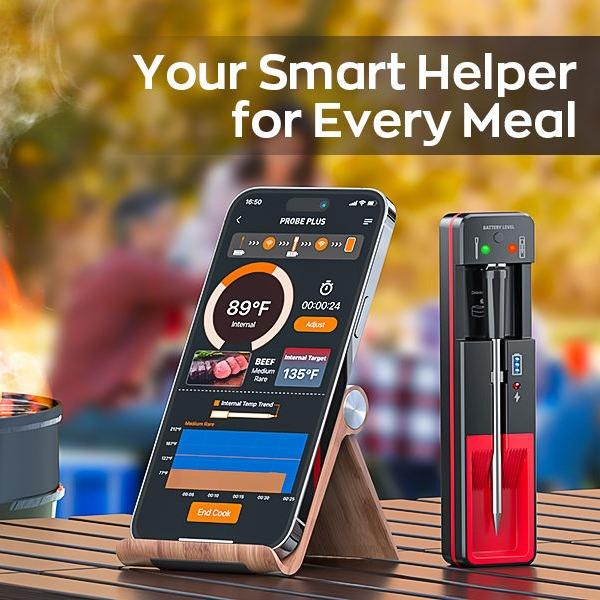 Wireless Thermometer 70 meter Bluetooth Interface 