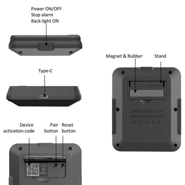 Wifi BBQ/Oven Thermometer 4 Channel