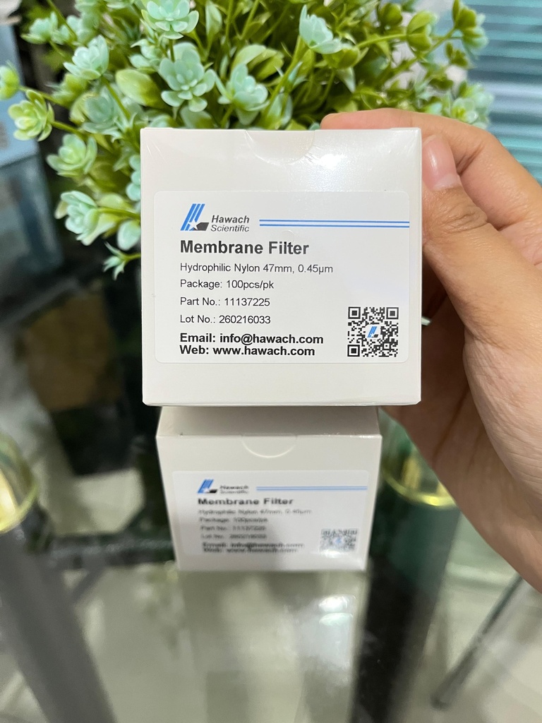Nylon Membrane Filter Diameter 47mm Pori 0.45um isi 100 Brand Hawach