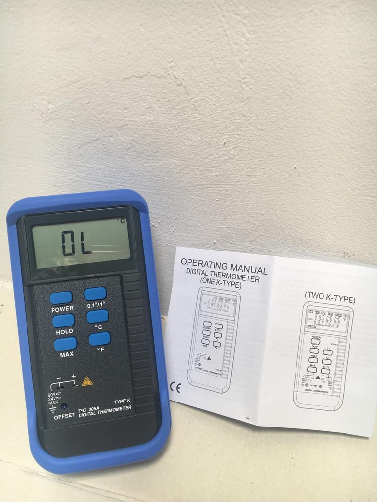 Digital Thermometer Single Channel Type K Model TFC 305A Microtemp