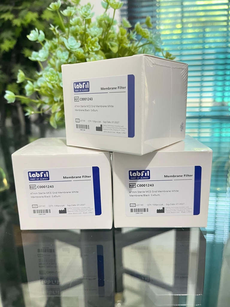 Membrane Filter C0001243 47 Sterile MCE Gridded White Membrane/Black 0.45um