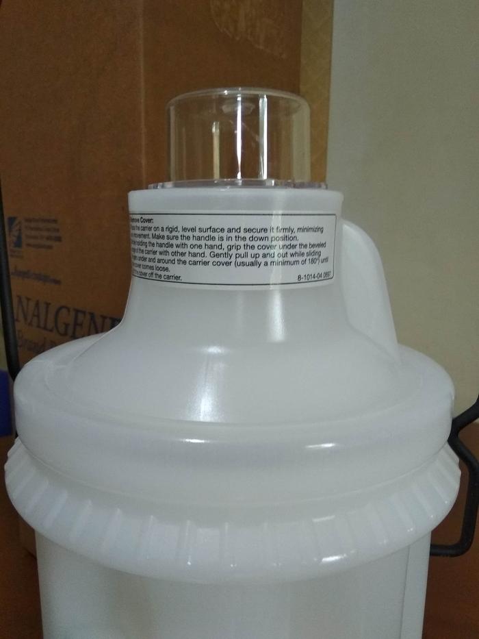 Safety Bottle Carriers Nalgene with Cap 2,5 Liter Reagent Acid LDPE