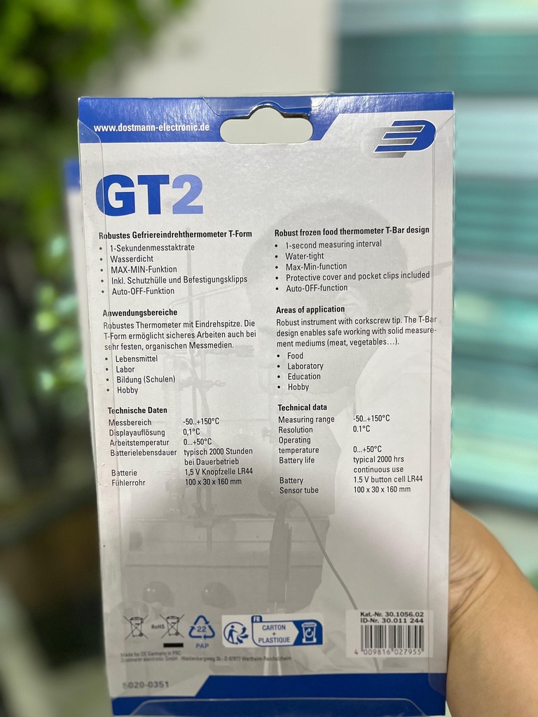 Digital T-shaped Corkscrew Tip Thermometer for Frozen food TFA30.1056