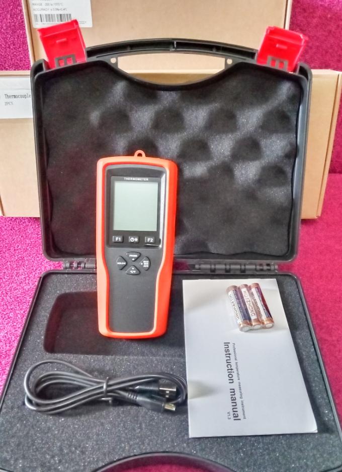 Thermometer 2 Channel Data Logger YET-620L Include with 2 pcs Probe K