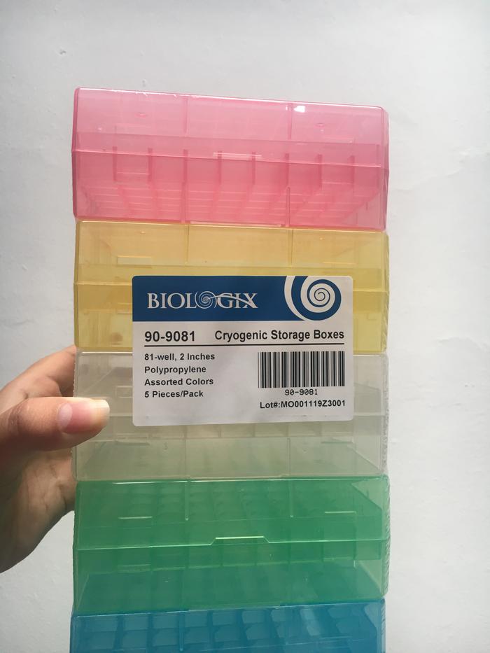 Micro Tube Cryogenic Storage Box 81 Well Brand Biologix 90-9081
