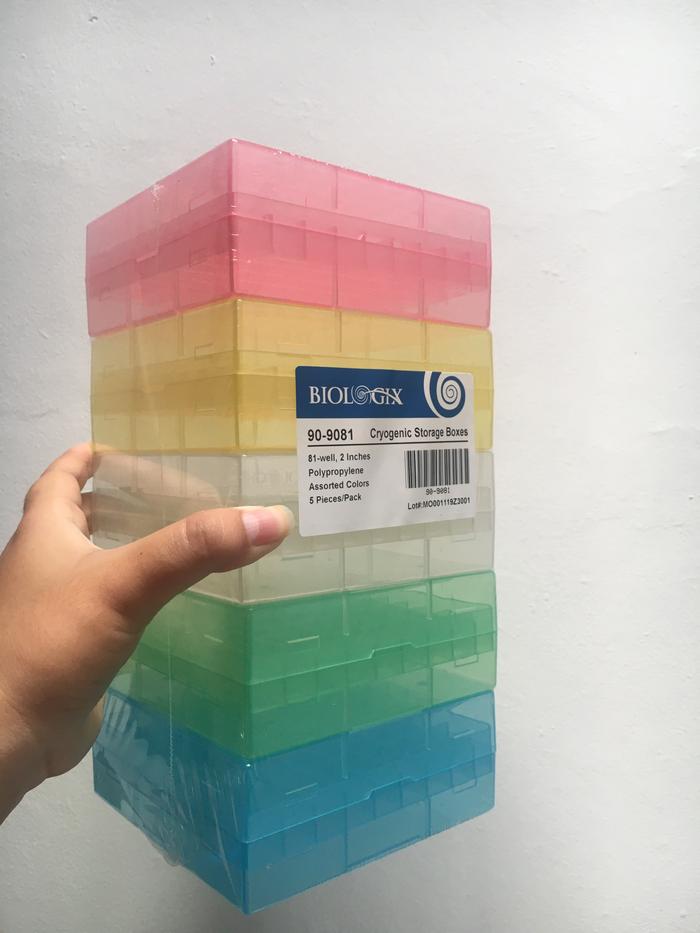 Micro Tube Cryogenic Storage Box 81 Well Brand Biologix 90-9081