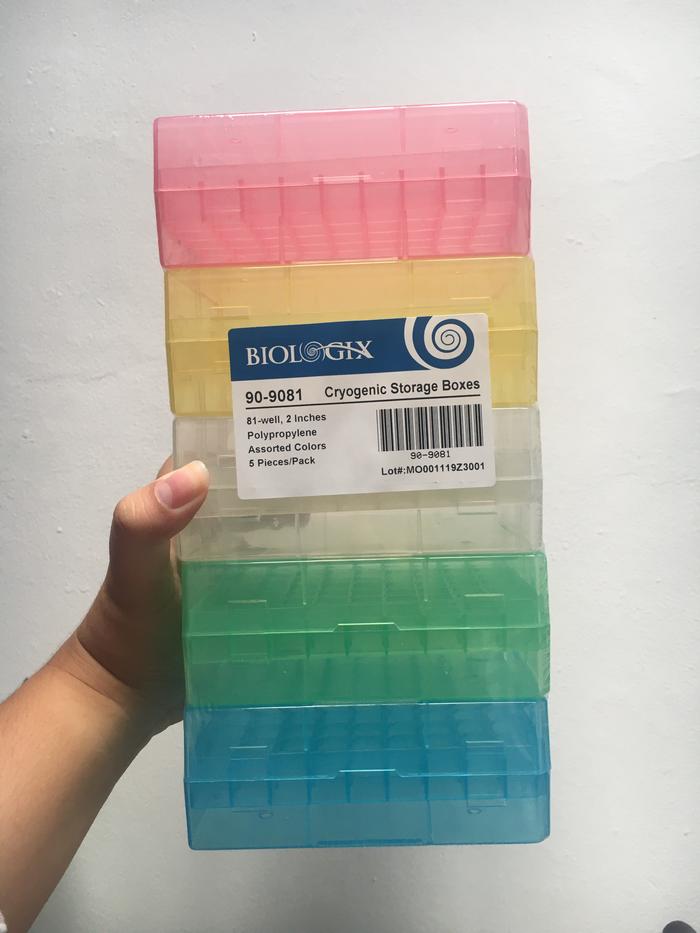Micro Tube Cryogenic Storage Box 81 Well Brand Biologix 90-9081