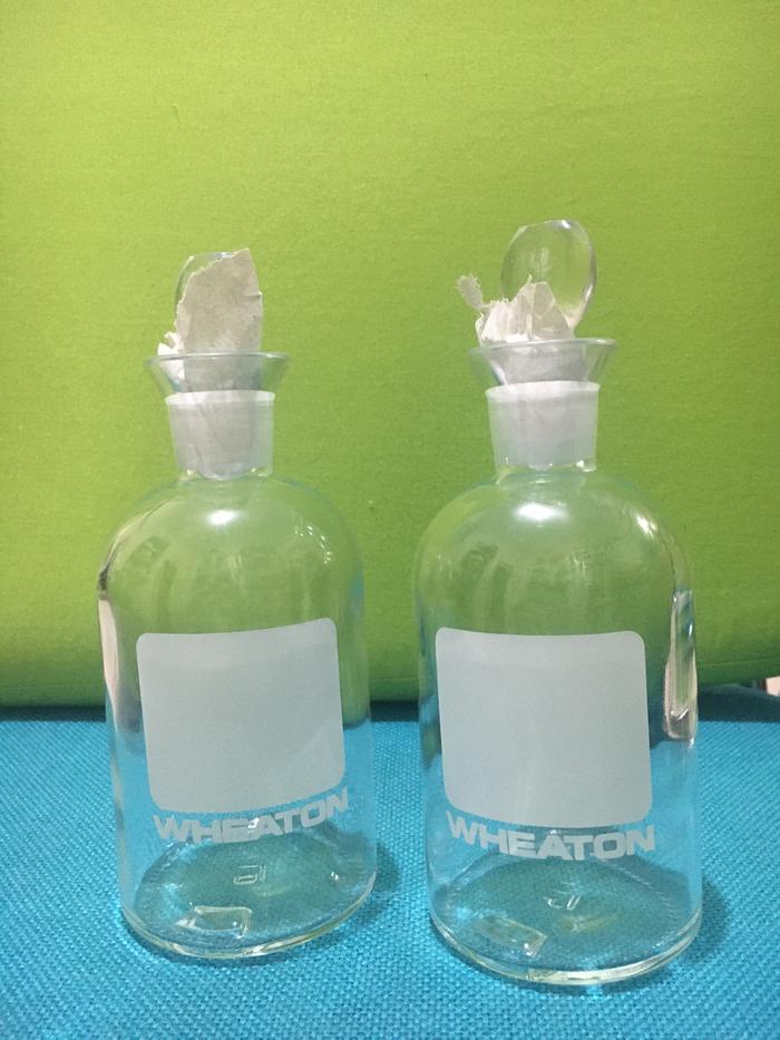 Borosilicate Glass BOD Bottle 300ml Clear Botol BOD Brand Wheaton