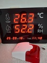 Digital Large Thermohygrometer 14 Inchi dengan Display Waktu dan Tanggal Alarm Eksternal Output RS485 dan USB Mini Monitor Suhu dan Kelembaban WT308G