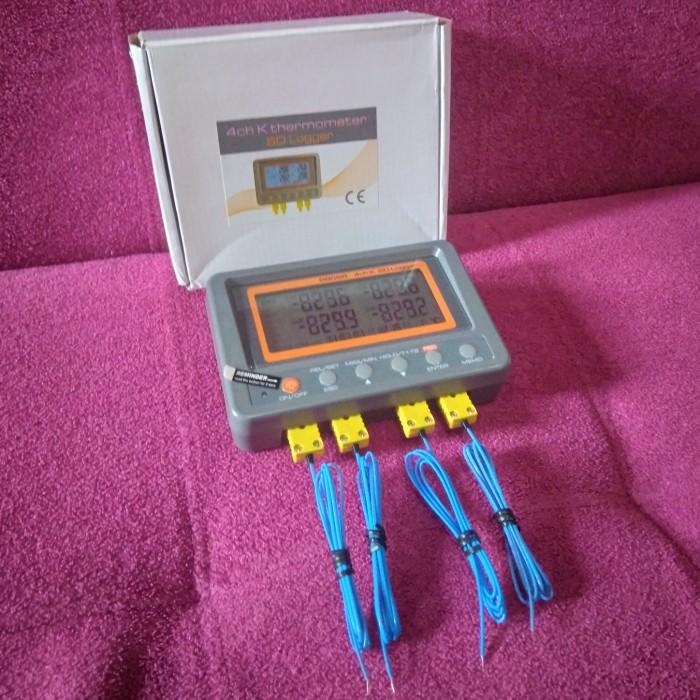 4 Channel Thermometer SD Logger Type K Temperature Data Logger 88598
