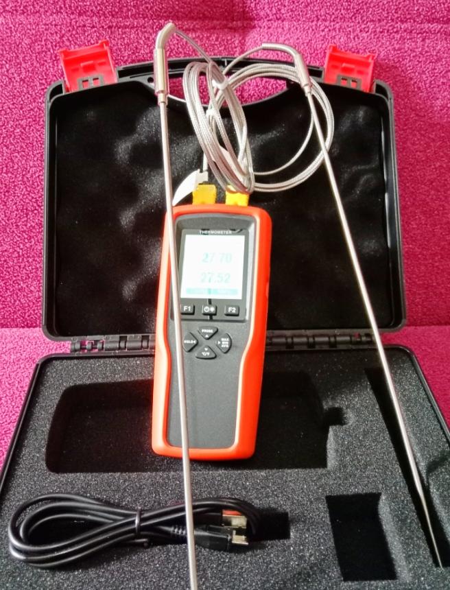 Thermometer 2 Channel Data Logger YET-620L Include with 2 pcs Probe K