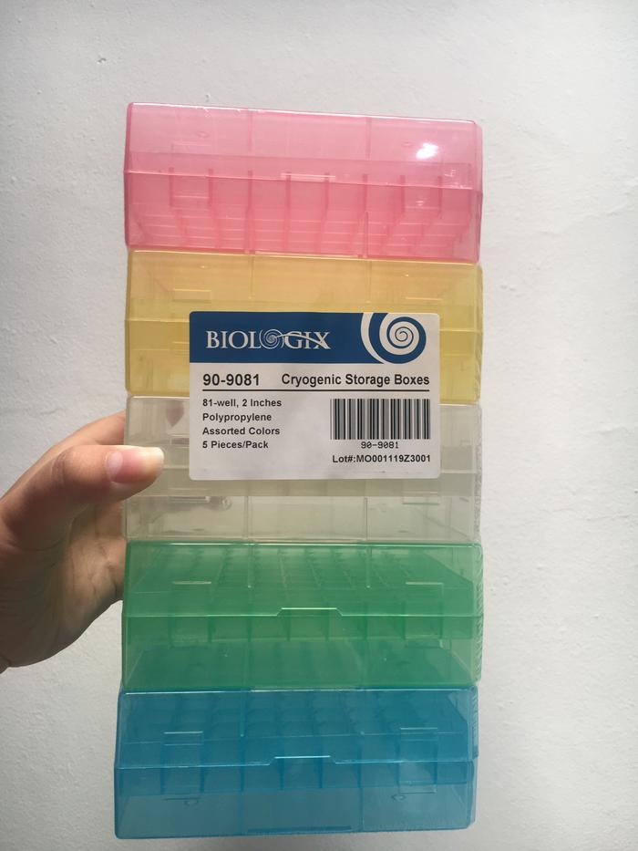 Micro Tube Cryogenic Storage Box 81 Well Brand Biologix 90-9081
