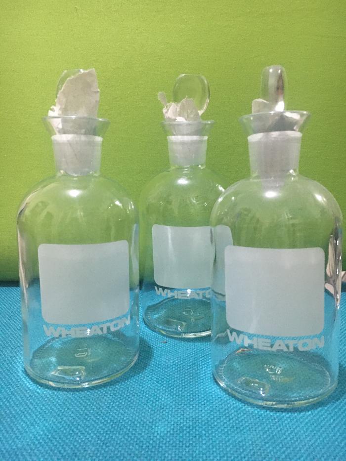 Borosilicate Glass BOD Bottle 300ml Clear Botol BOD Brand Wheaton