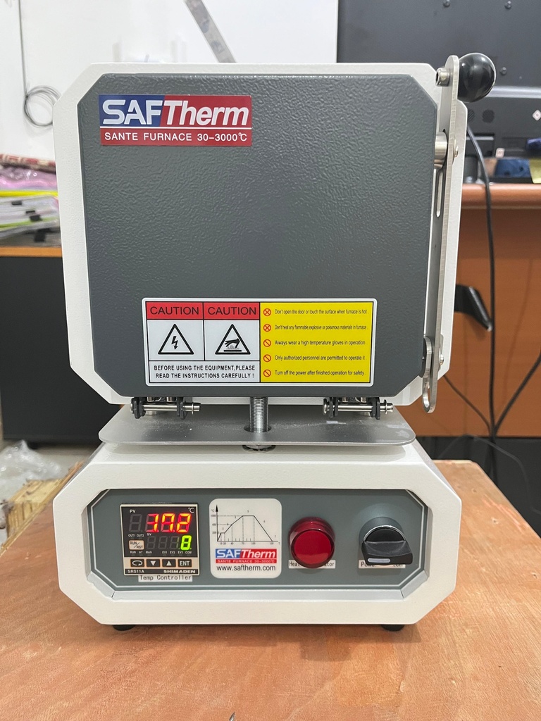 Mini Box Laboratory Muffle Furnace High Temp 1000 C Brand SAFTHERM Model No : STM-1-10