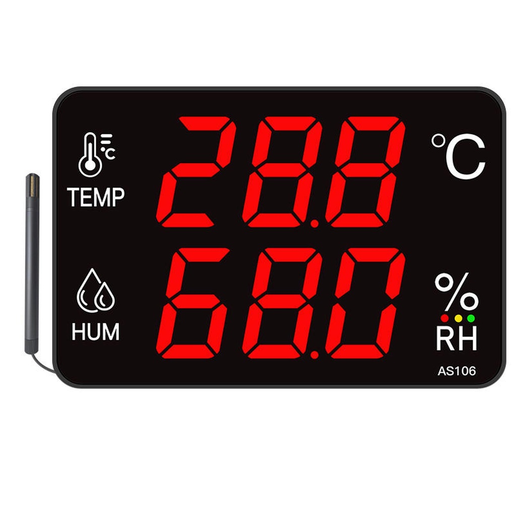 Thermohygrometer 14 Inch dengan External Sensor Dust Proof Panjang Kabel 3meter